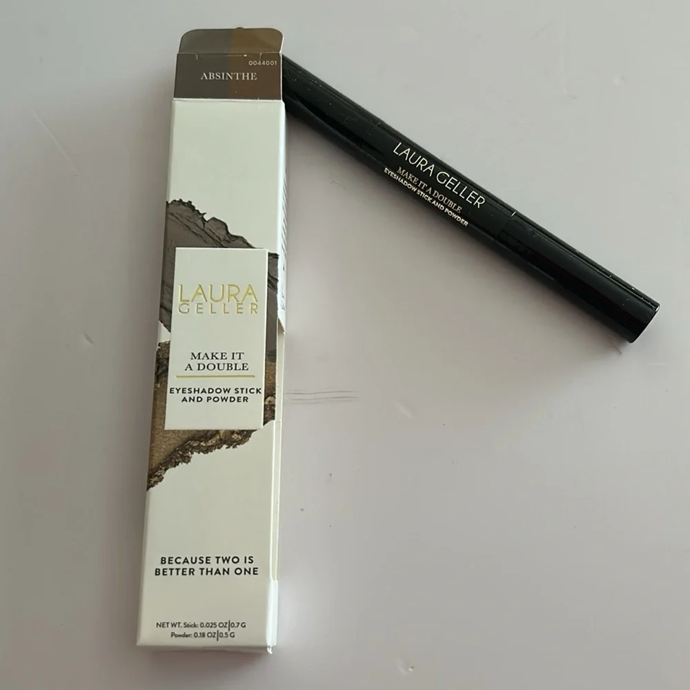 Laura Geller Make it a double Eyeshadow Stick & Powder in ABSINTHE - New in box.